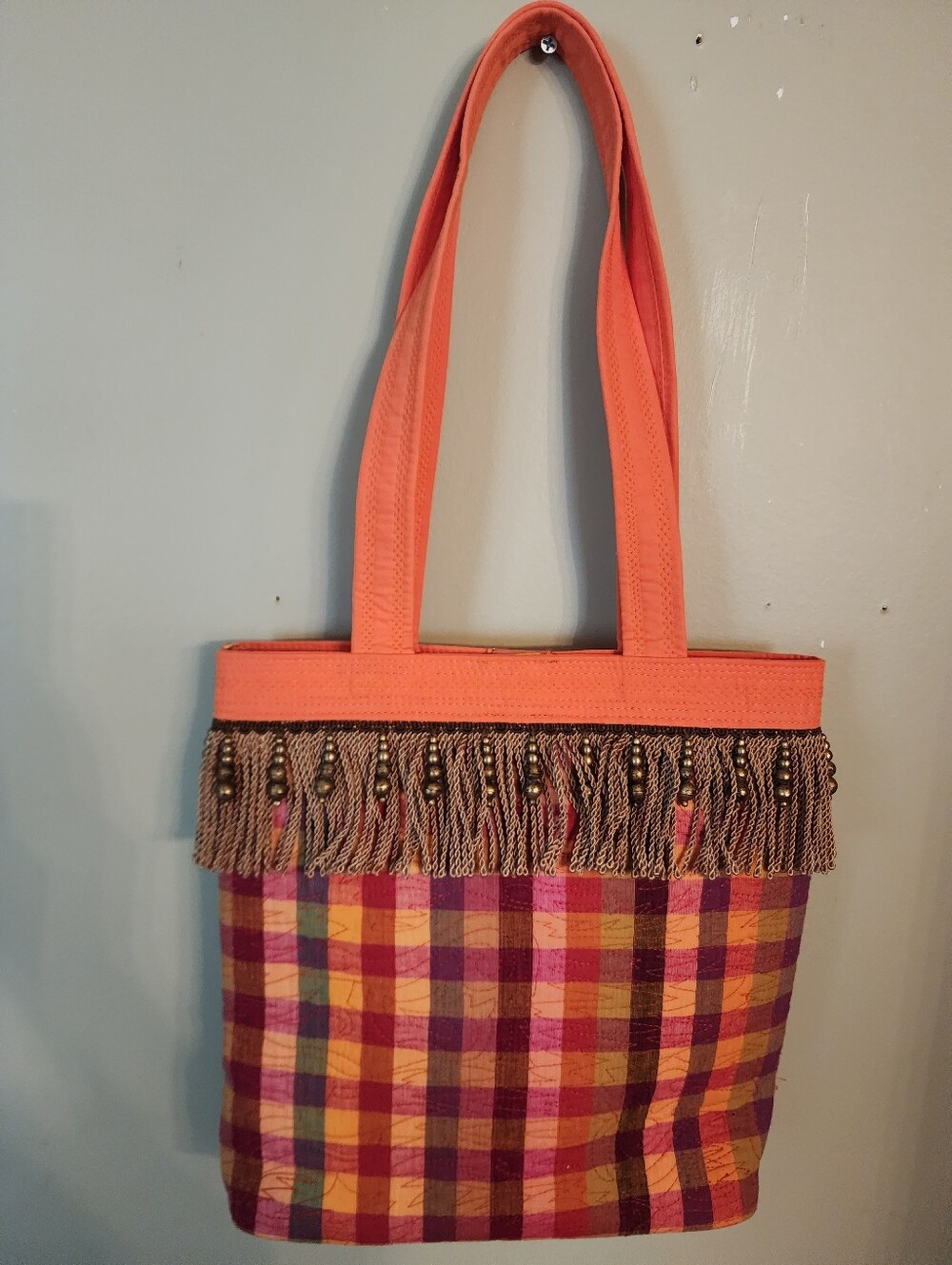 VTG Kristin Lee Designs Fall Plaid Bag